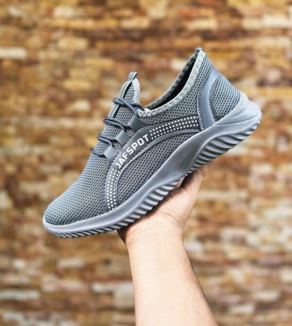 Men's Casual Breathable Fashion Sneakers -JF018, Grey - Image 2